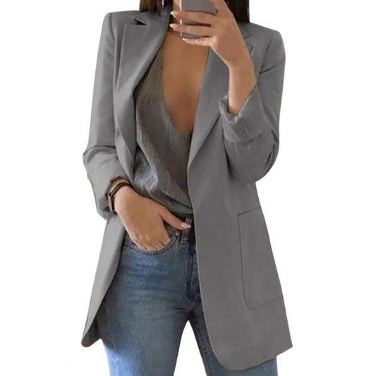 Blazer mit Reverskragen und geradem Schnitt