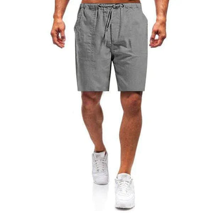 Herren Leinen-Shorts mit elastischem Bund