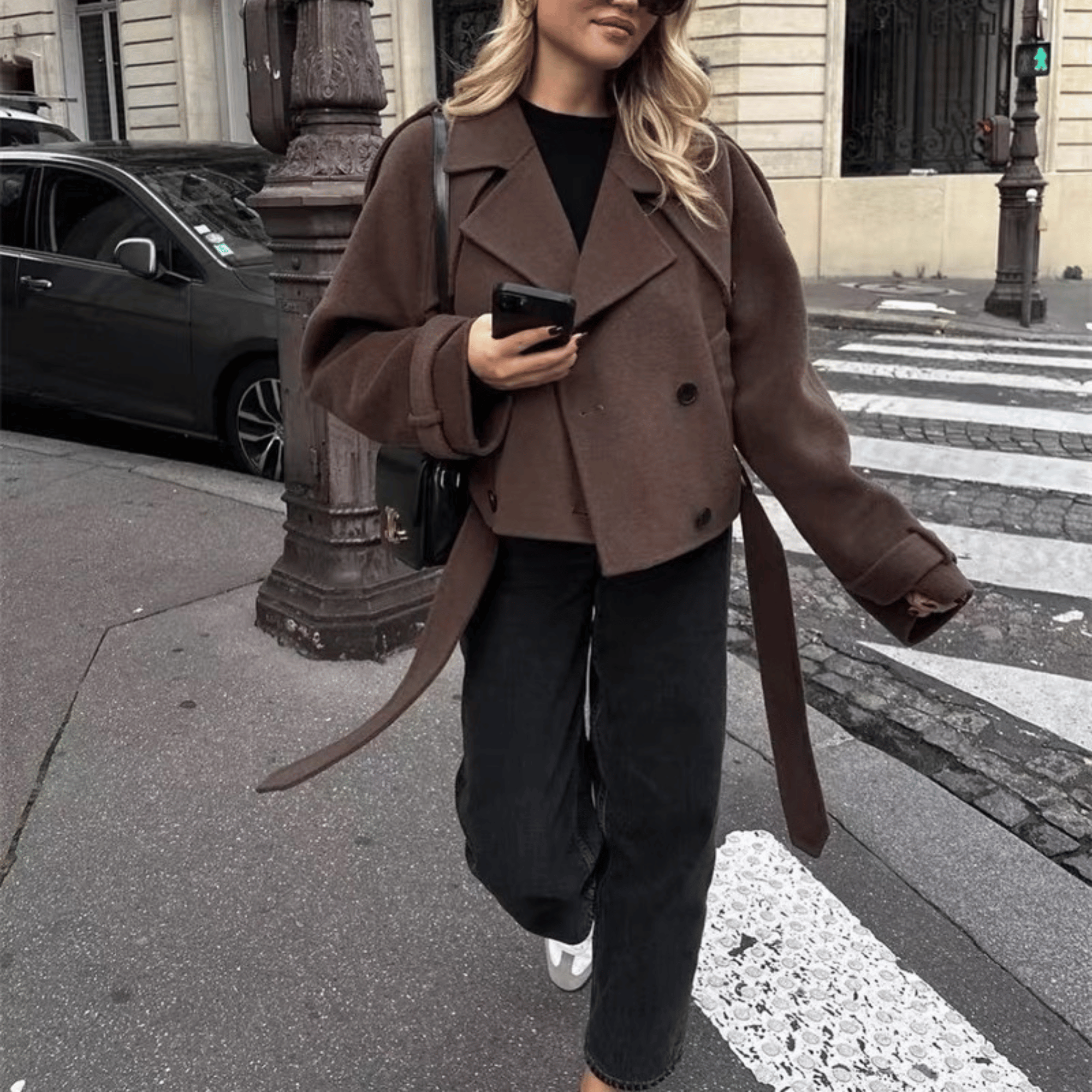 "Victoria" Cropped Trenchcoat