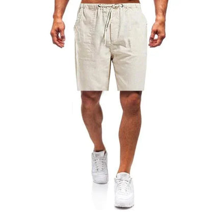 Herren Leinen-Shorts mit elastischem Bund