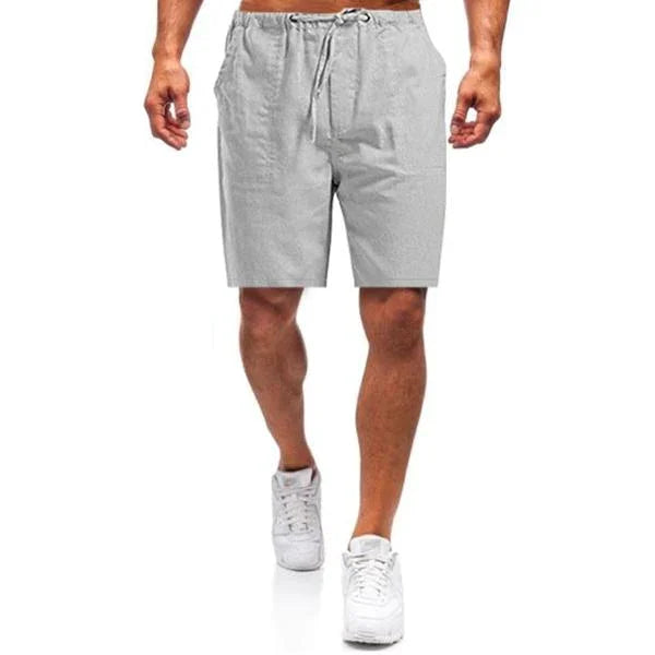 Herren Leinen-Shorts mit elastischem Bund