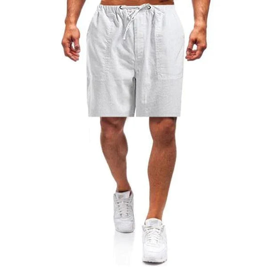 Herren Leinen-Shorts mit elastischem Bund