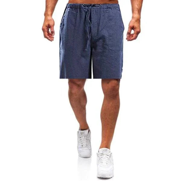 Herren Leinen-Shorts mit elastischem Bund