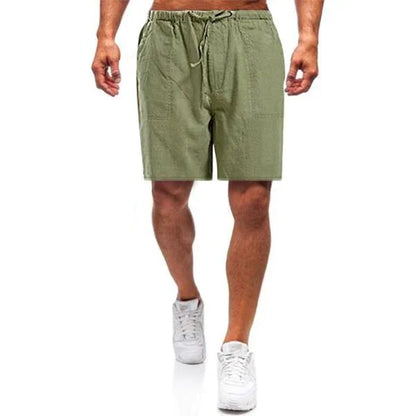 Herren Leinen-Shorts mit elastischem Bund