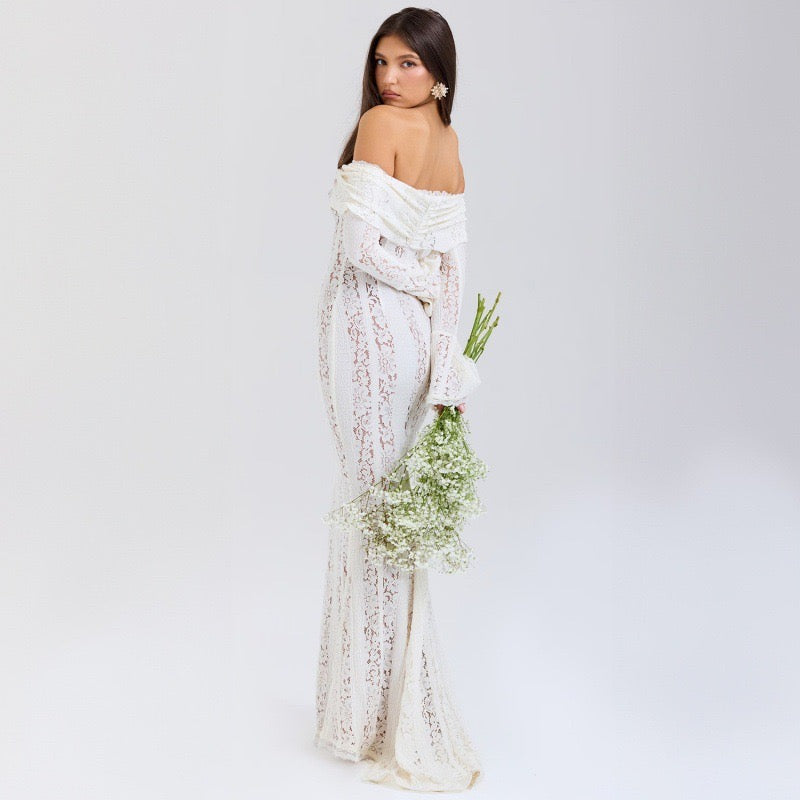 "Jade" Maxikleid aus Spitze