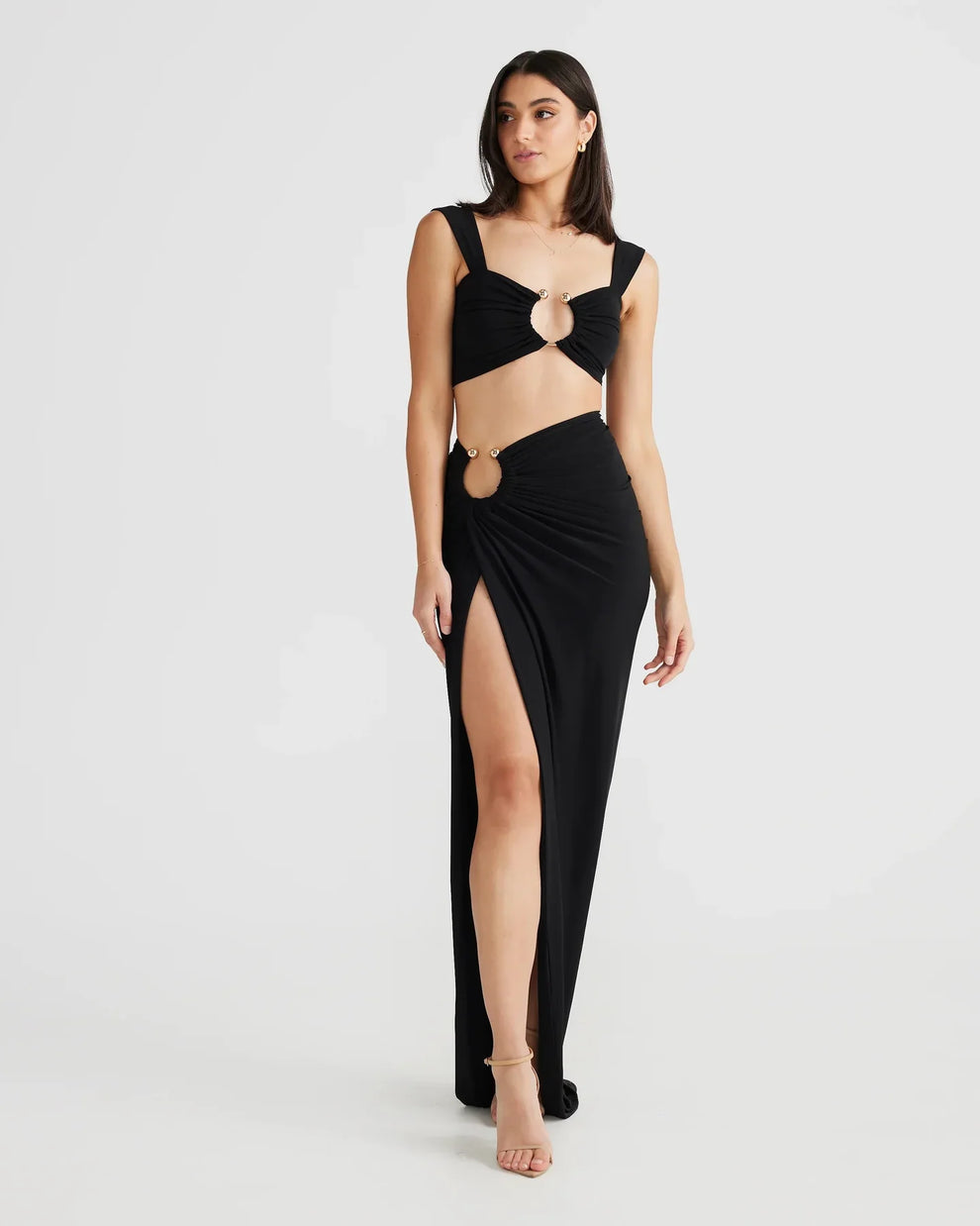 "Lara" Maxikleid mit Cut-Outs