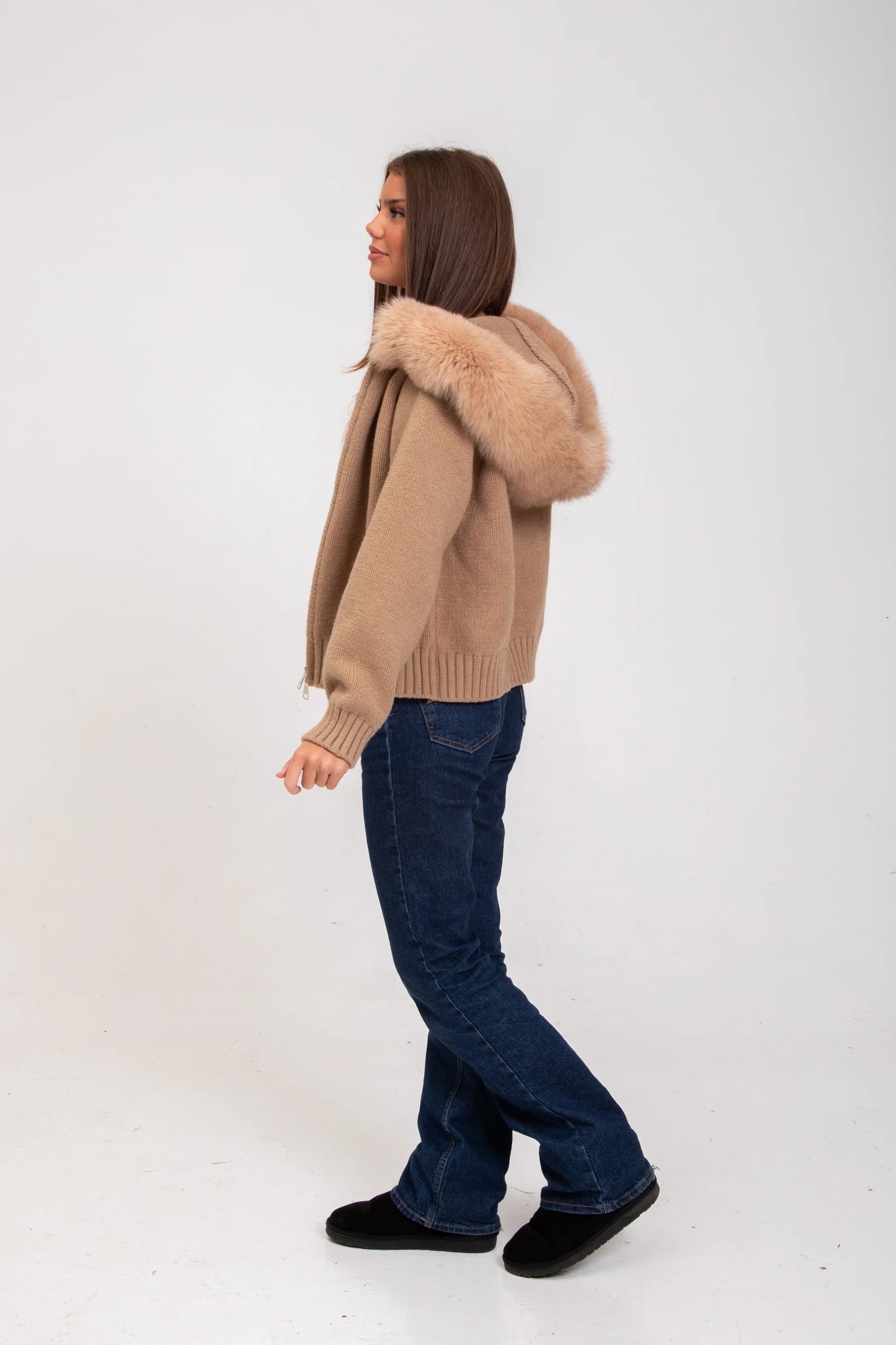 "Amanda" Fur Cardigan