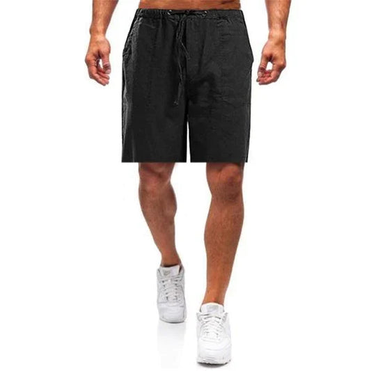 Herren Leinen-Shorts mit elastischem Bund